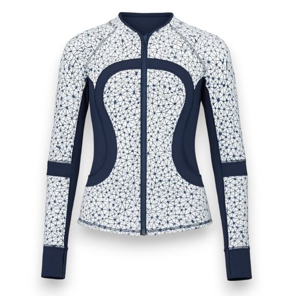 Lululemon Find Your Bliss Reversible Jacket Womens 8 Navy Blue Sporty Athleisure - Picture 1 of 12